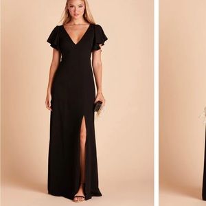 Monique Lhuillier black gown bridesmaid or wedding guest sz 2
